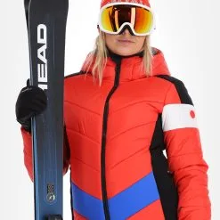 Sportalm Kitzbühel, 9820504189 Ski-jas Dames Carmine Rood -Cmp Ski-uitrusting Winkel sportalm kitzbuhel 9820504189 aa jas gevoerd dames carmine rood 22sport102v1 BI 05