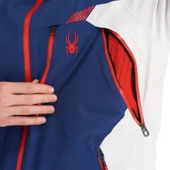 Spyder, Leader Ski-jas Heren Abyss Blauw -Cmp Ski-uitrusting Winkel spyder leader aa jas gevoerd heren abyss blauw 22spyde133v6 BI 12