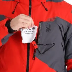 Spyder, Leader Ski-jas Heren Volcano Rood -Cmp Ski-uitrusting Winkel spyder leader aa jas gevoerd heren volcano rood 22spyde133v8 BI 12