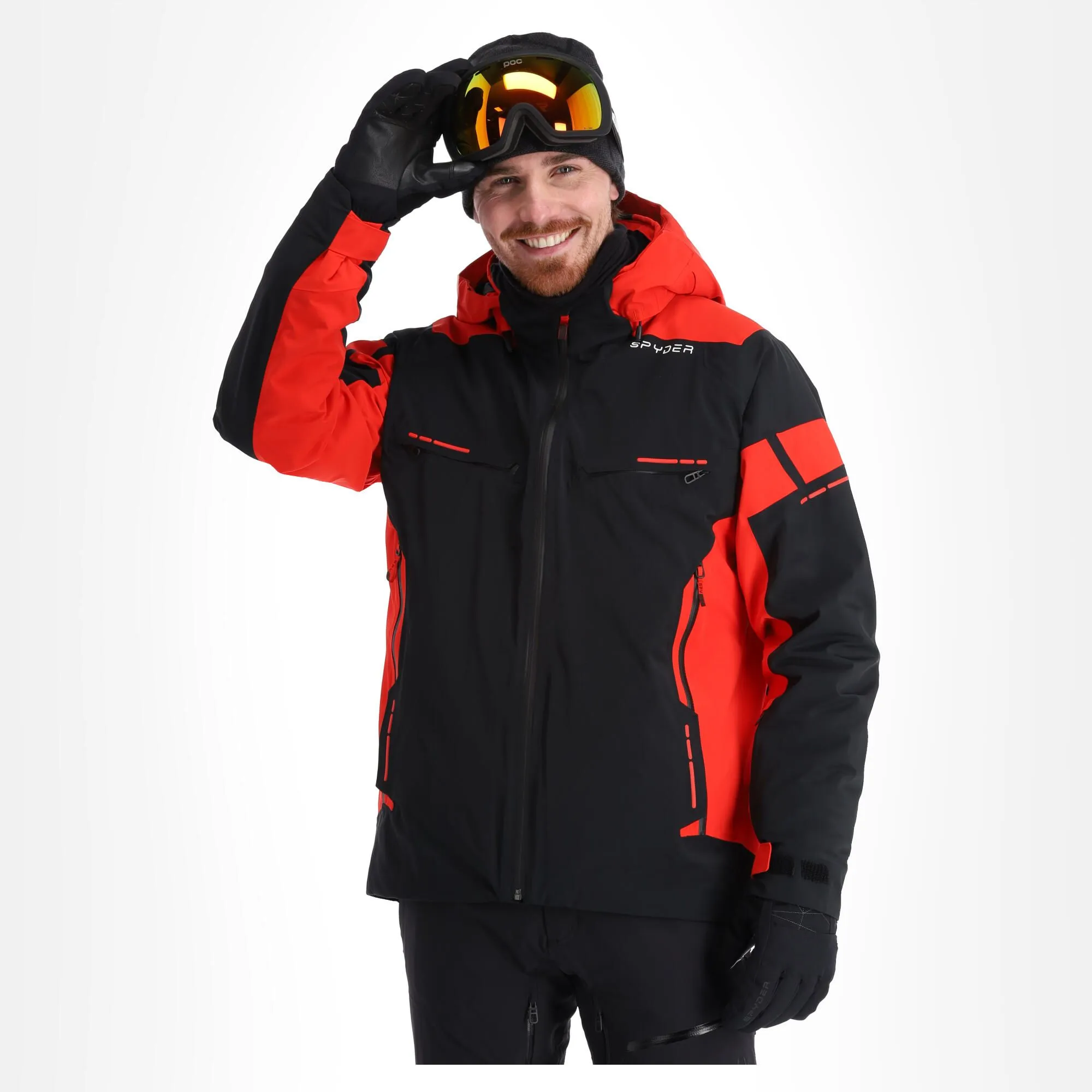 Spyder, Monterosa Gtx Ski-jas Heren Volcano Rood, Zwart 3 Spyder, Monterosa Gtx Ski-jas Heren Volcano Rood, Zwart - Afbeelding 3