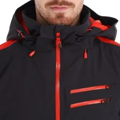 Spyder, Orbiter Ski-jas Heren Charcoal Grijs -Cmp Ski-uitrusting Winkel spyder orbiter aa jas gevoerd heren charcoal grijs zwart 22spyde132v1 BI 07