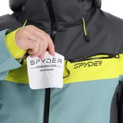 Spyder, Seventy - Eight Ski-jas Heren Ebony Tundra Grijs -Cmp Ski-uitrusting Winkel spyder seventy eight aa jas gevoerd heren ebony tundra grijs 22spyde135v3 BI 08