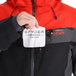 Spyder, Seventy - Eight Ski-jas Heren Volcano Rood -Cmp Ski-uitrusting Winkel spyder seventy eight aa jas gevoerd heren volcano rood 22spyde135v5 BI 12