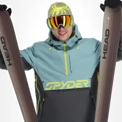 Spyder, Signal Winter Anorak Heren Tundra Blauw -Cmp Ski-uitrusting Winkel spyder signal af anorak heren tundra blauw 22spyde118v2 BI 05