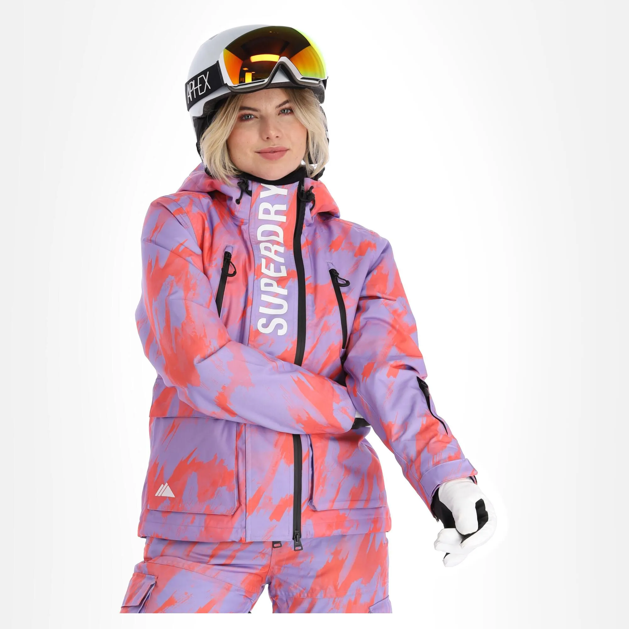Superdry, Rescue Jacket Ski-jas Dames Brush Camo Lilac Roze 3 Superdry, Rescue Jacket Ski-jas Dames Brush Camo Lilac Roze - Afbeelding 3