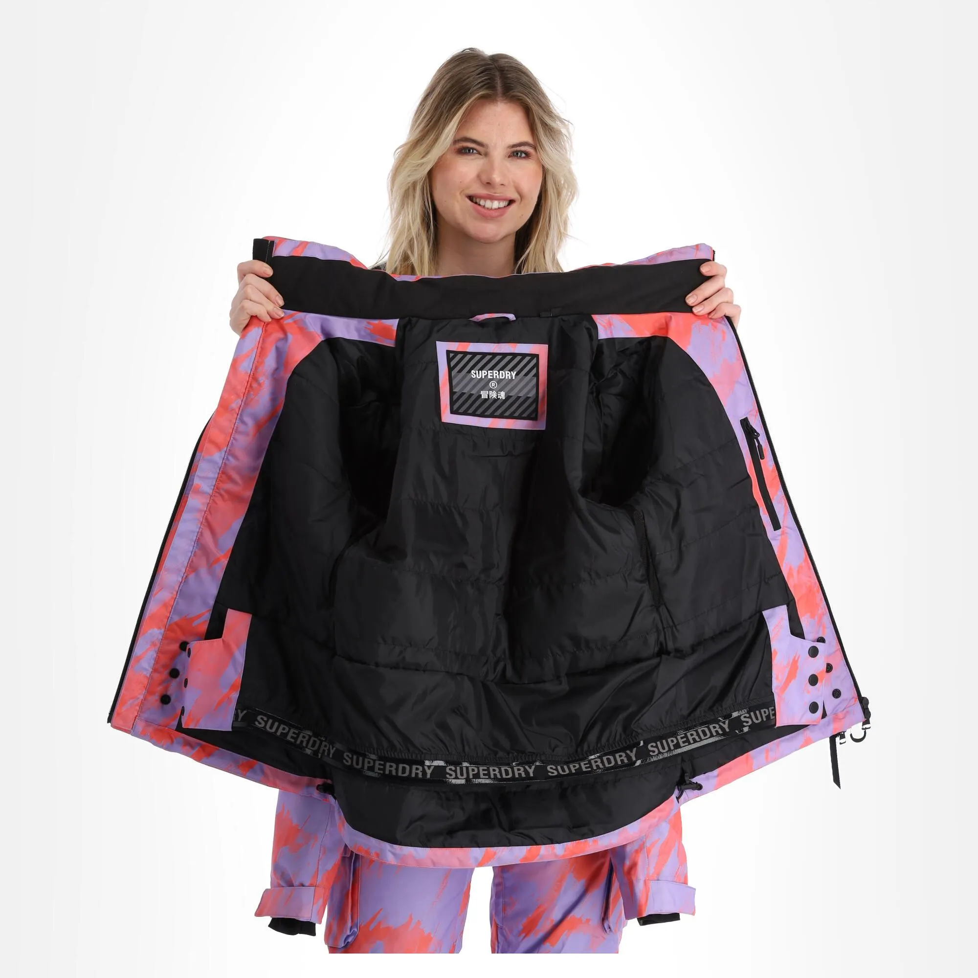 Superdry, Rescue Jacket Ski-jas Dames Brush Camo Lilac Roze 5 Superdry, Rescue Jacket Ski-jas Dames Brush Camo Lilac Roze - Afbeelding 5