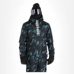Superdry, Rescue Jacket Ski-jas Heren Brush Camo Dark Large Groen, Zwart