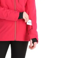 Tenson, Core Ski Jacket Ski-jas Dames Cerise Rood -Cmp Ski-uitrusting Winkel tenson core ski jacket aa jas gevoerd dames cerise rood AA21ten107a BI 08