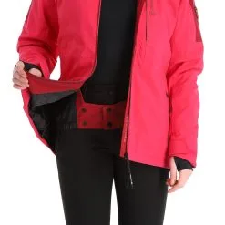 Tenson, Core Ski Jacket Ski-jas Dames Cerise Rood -Cmp Ski-uitrusting Winkel tenson core ski jacket aa jas gevoerd dames cerise rood AA21ten107a BI 09