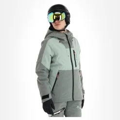 Tenson, Orbit Ski Jacket Ski-jas Dames Grey Groen