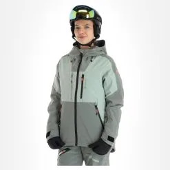 Tenson, Orbit Ski Jacket Ski-jas Dames Grey Groen -Cmp Ski-uitrusting Winkel tenson orbit ski jacket aa jas gevoerd dames grey groen 22tenso104v2 BI 04