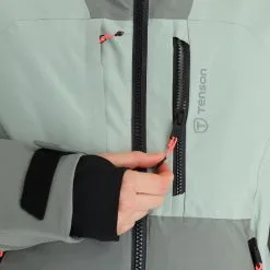 Tenson, Orbit Ski Jacket Ski-jas Dames Grey Groen -Cmp Ski-uitrusting Winkel tenson orbit ski jacket aa jas gevoerd dames grey groen 22tenso104v2 BI 11