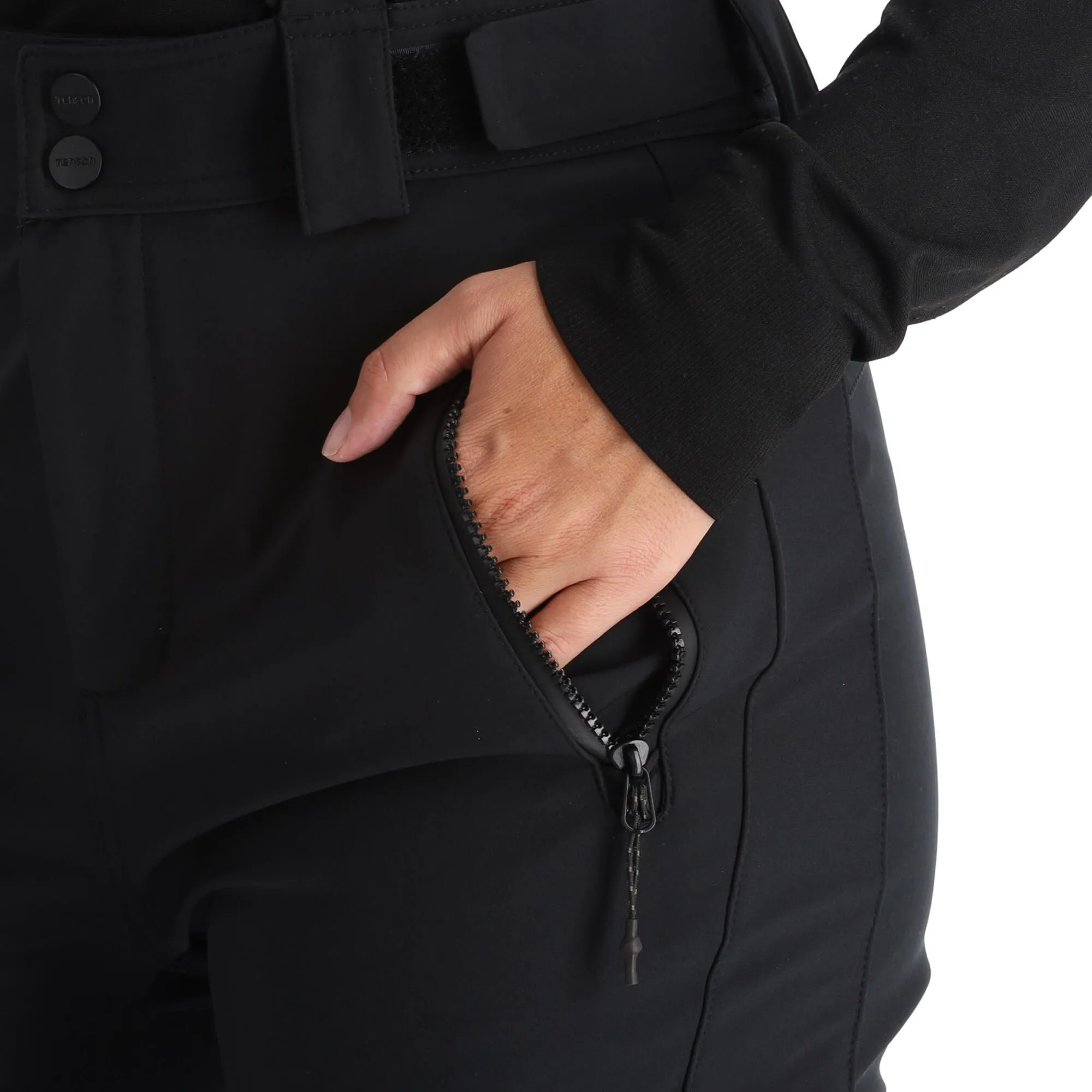 Tenson, Softshell Ski Pants Softshell Skibroek Dames Zwart 8 Tenson, Softshell Ski Pants Softshell Skibroek Dames Zwart - Afbeelding 8