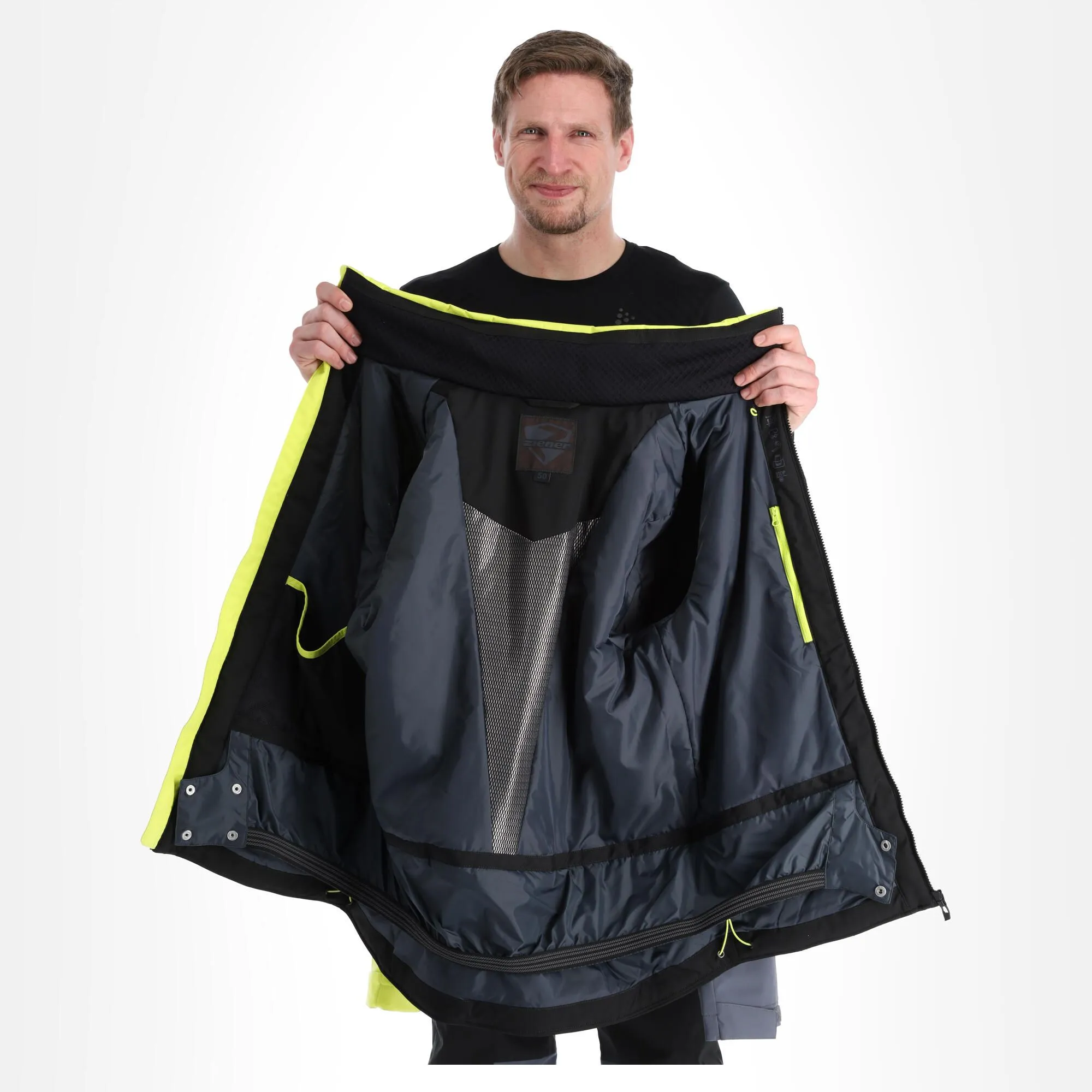 Ziener, Timpa Ski-jas Heren Bitter Lemon Geel, Zwart 5 Ziener, Timpa Ski-jas Heren Bitter Lemon Geel, Zwart - Afbeelding 5