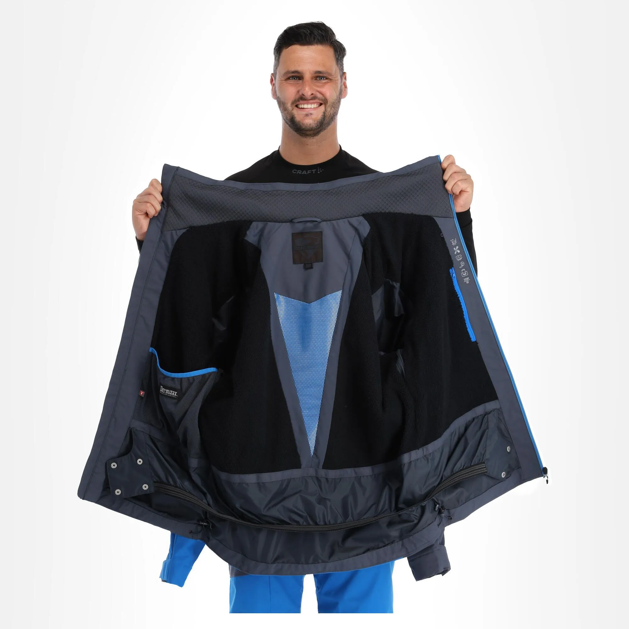 Ziener, Tungua Ski-jas Heren Ombre Grijs 5 Ziener, Tungua Ski-jas Heren Ombre Grijs - Afbeelding 5